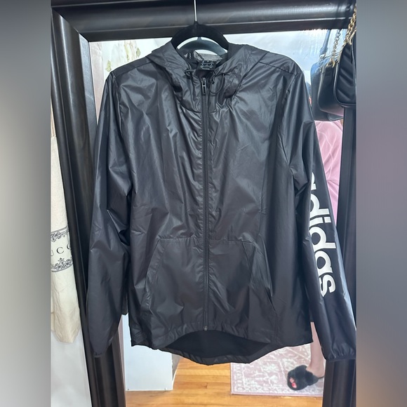 ADIDAS Women’s Black Windbreaker, Size Medium. - Picture 1 of 8